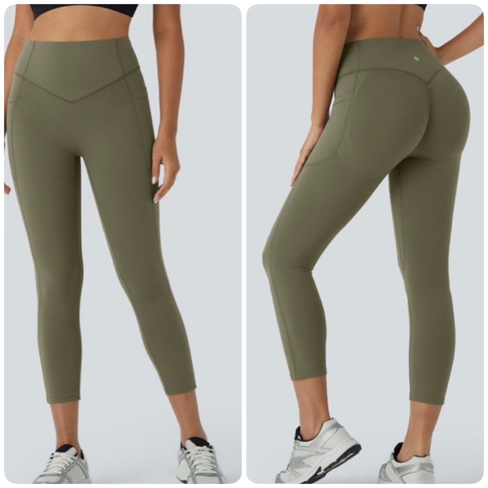 HALARA Olive Green High-Waist Sculpting Leggings